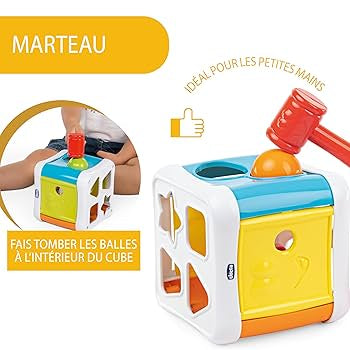 Sort and beat 2 in 1 cube learning toy