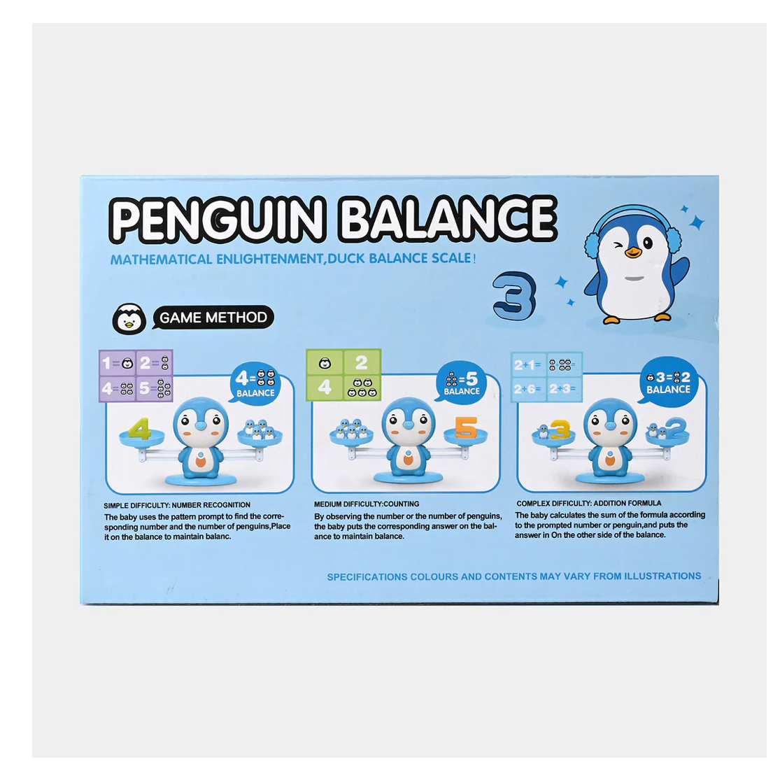 Penguin Balance Mathematical Enlightenment Scale – 3-in-1 Educational Game