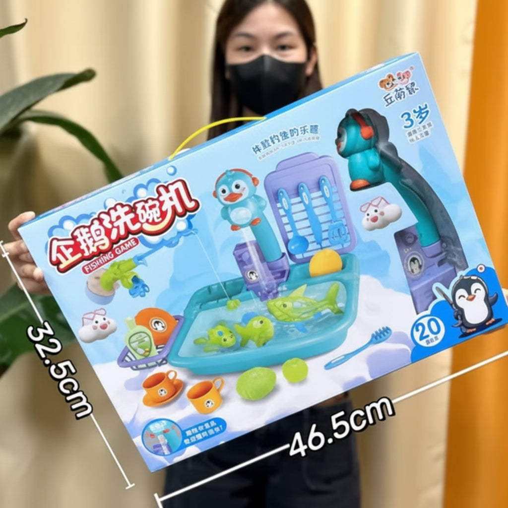 Penguin 2-in-1 Water Station & Fishing Set | Ages 3+ | Master Social Responsibility & Sensory Logic