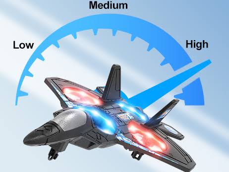 2.4GHz Remote Control Glider Airplane with Light - Mini Drone.
