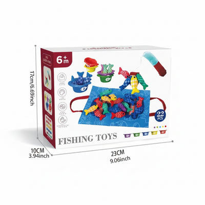 My First Plush Fishing Set – 22-Piece Soft "Hook & Grip" Sensory Game