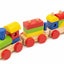 3-Section Geometric Shapes Train – Deluxe Wooden Pull-Along Set
