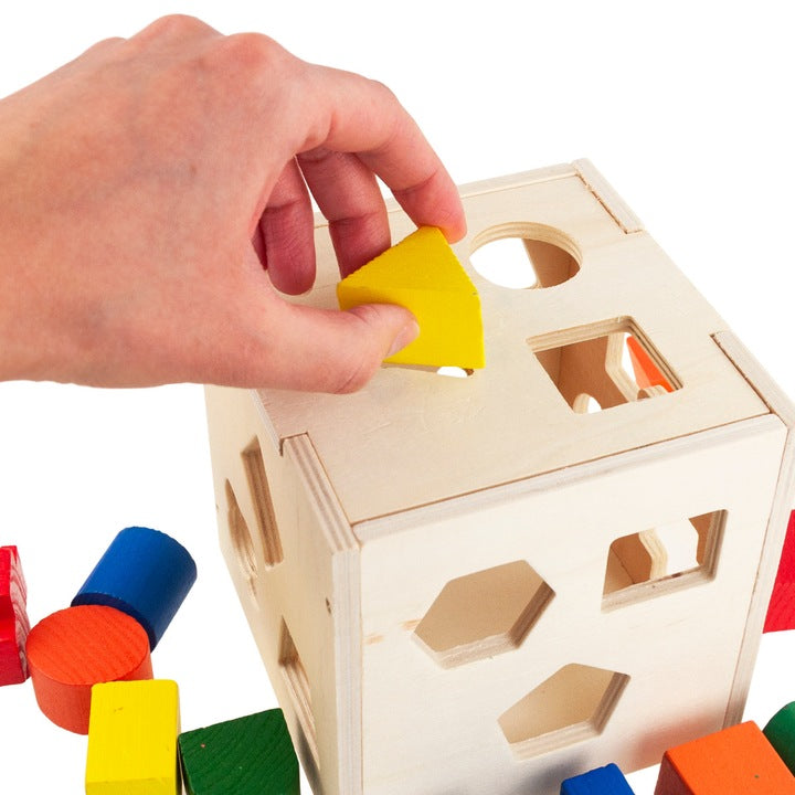 Montessori Wooden Shape Sorter Cube (1-3 years old)