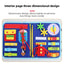 Montessori  vechiles themed Felt Busy Board – 20-in-1 Portable Activity Book