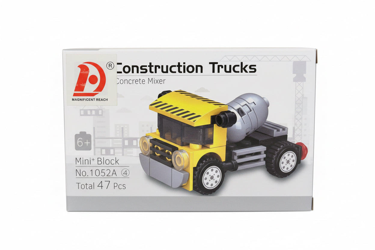 Mini Lego Blocks Construction Trucks Set