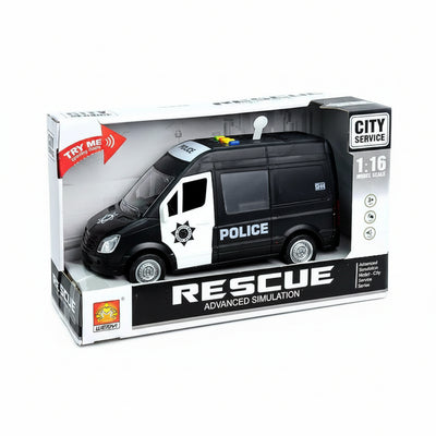 1:16 Scale Friction-Powered Police Van | Ages 3+ | Develop Motor Skills & Social Understanding