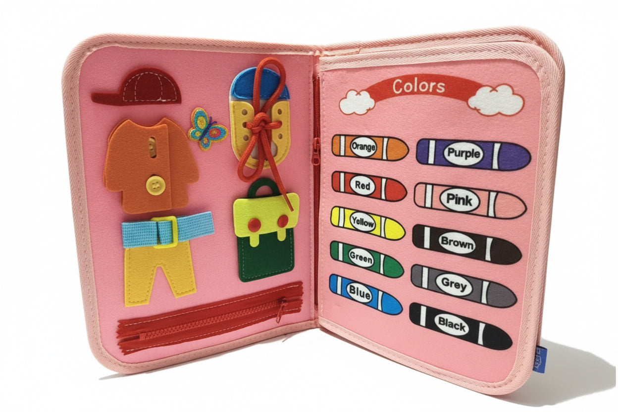 Montessori Unicorn-Themed Busy Book – Interactive Felt Learning Adventure