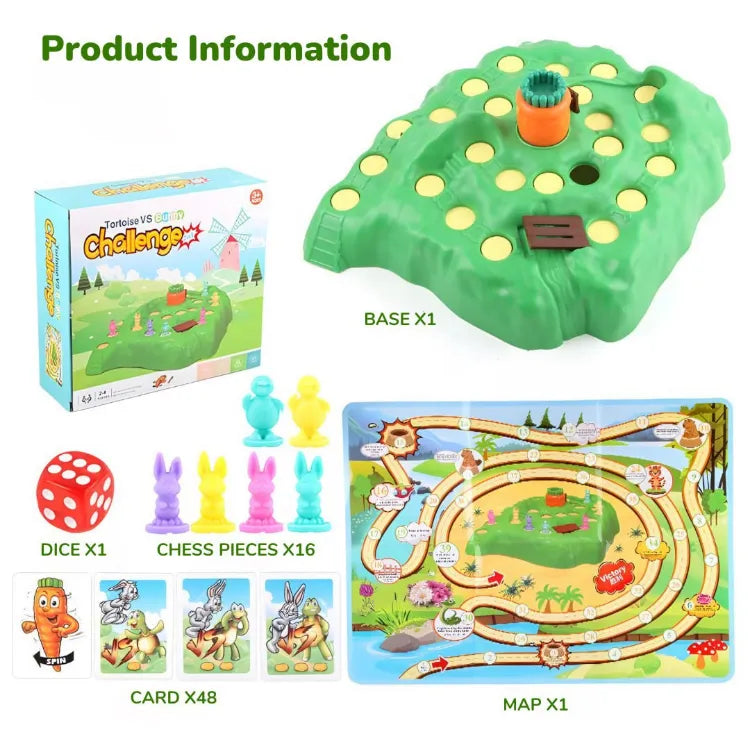 Rabbit Race to the Carrot Board Game | Ages 4+ | Boost Strategy & Social Skills