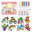 DIY "Soft Glue Painting" No-Bake Air-Dry Craft Kit with Molds & Peelable Keychains (3 Themes / Ages 3+)