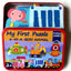 My First Wooden Jigsaw Puzzle Set – Animals in Vehicles Collection (6-in-1 Tin Box)