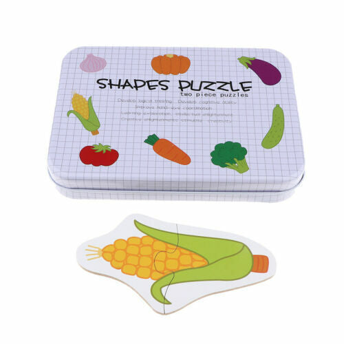 Wooden Vegetables Shape  Puzzle Set( 2 Pieces)