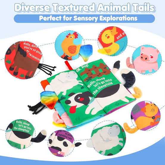 3D Baby Cloth Book – Farm Animals Sensory Soft Book
