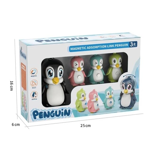 Children electric magnetic penguin toys set