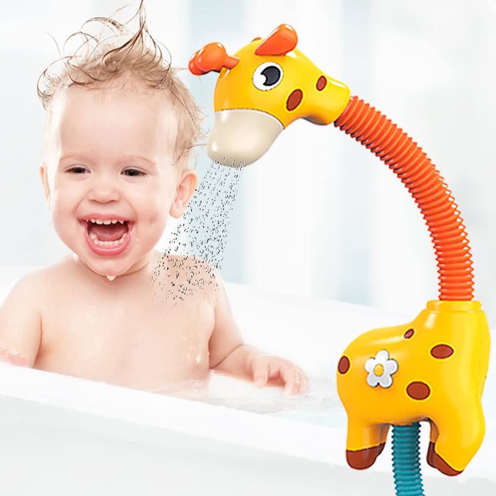Giraffe Baby Bath Shower Head Toy – Electric Water Pump