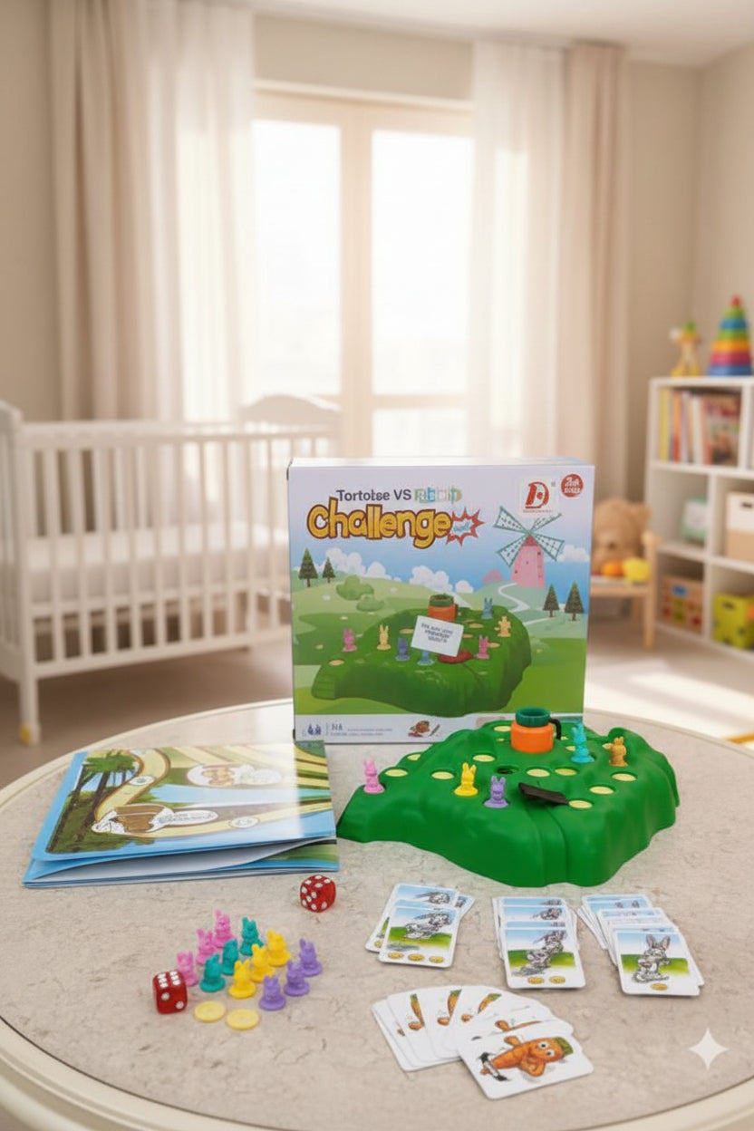 Rabbit Race to the Carrot Board Game | Ages 4+ | Boost Strategy & Social Skills