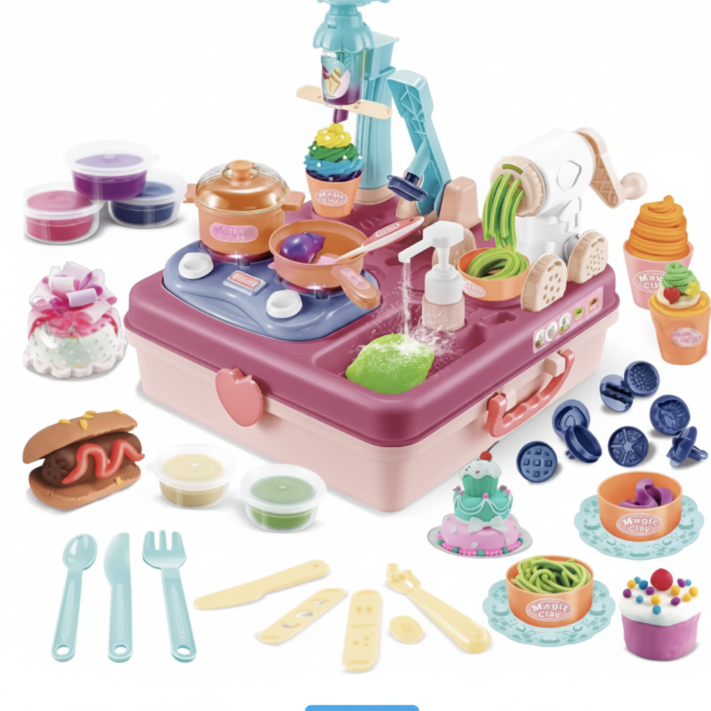 Dream Clay DIY Kitchen Station | Ages 3+ | Master Culinary Arts & Fine Motor Precision