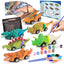 DIY Dinosaurs painting kit and pull back cars 2 in 1