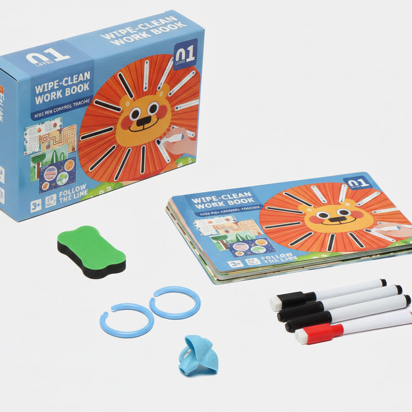 Magical Pen Control & Pre-Writing Workbook – Reusable Tracing Set