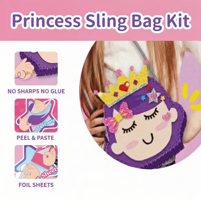 Princess DIY Sling Bag Kit | Ages 4-8 | Spark Creativity & Fine Motor Skills