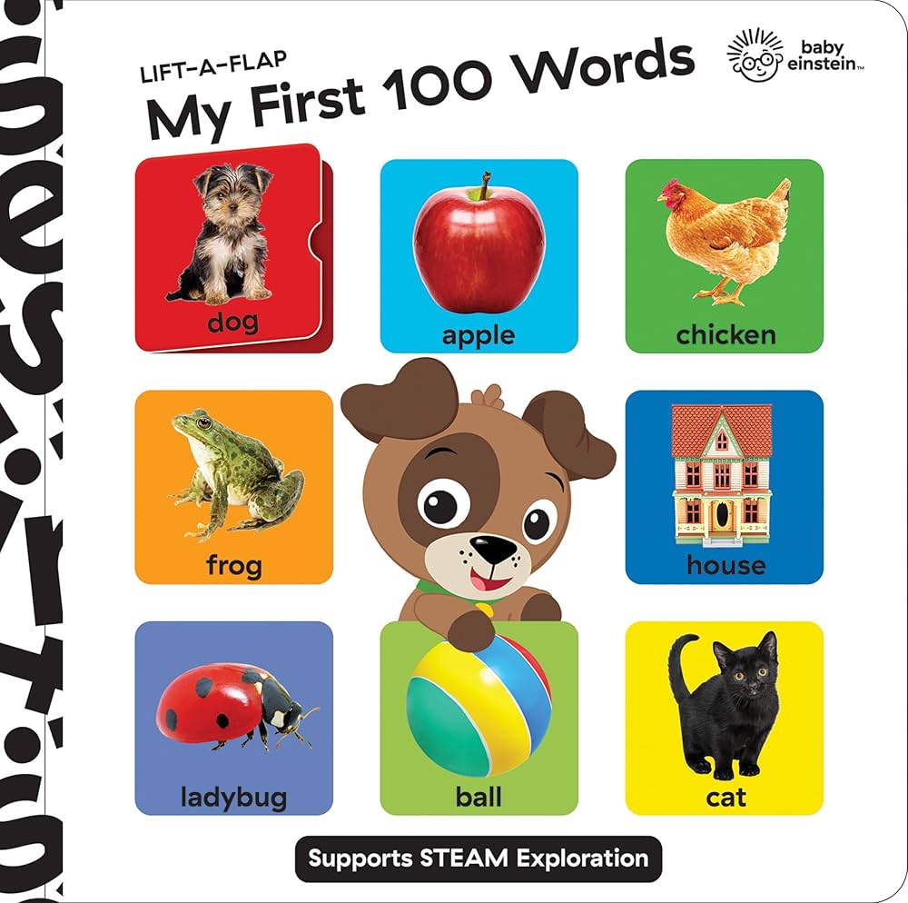 Baby Einstein: My First 100 Words – Lift-A-Flap Board Book