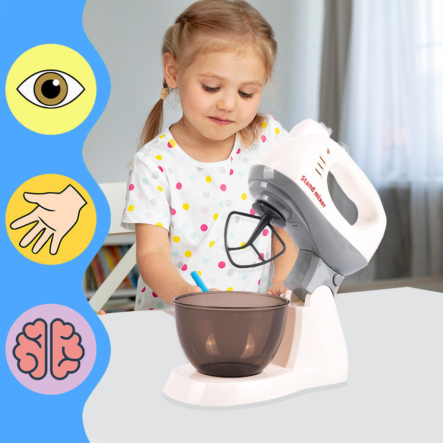 Mini Kitchen Stand Mixer | Ages 3+ | Master Culinary Logic & Fine Motor Precision