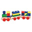 3-Section Geometric Shapes Train – Deluxe Wooden Pull-Along Set