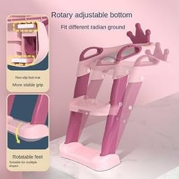 Pink Toddler Toilet Training Seat with Step Ladder