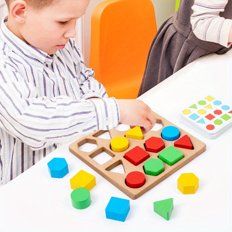 Geometric shapes board challenge toy
