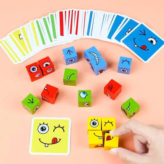 Face change challenge cubes