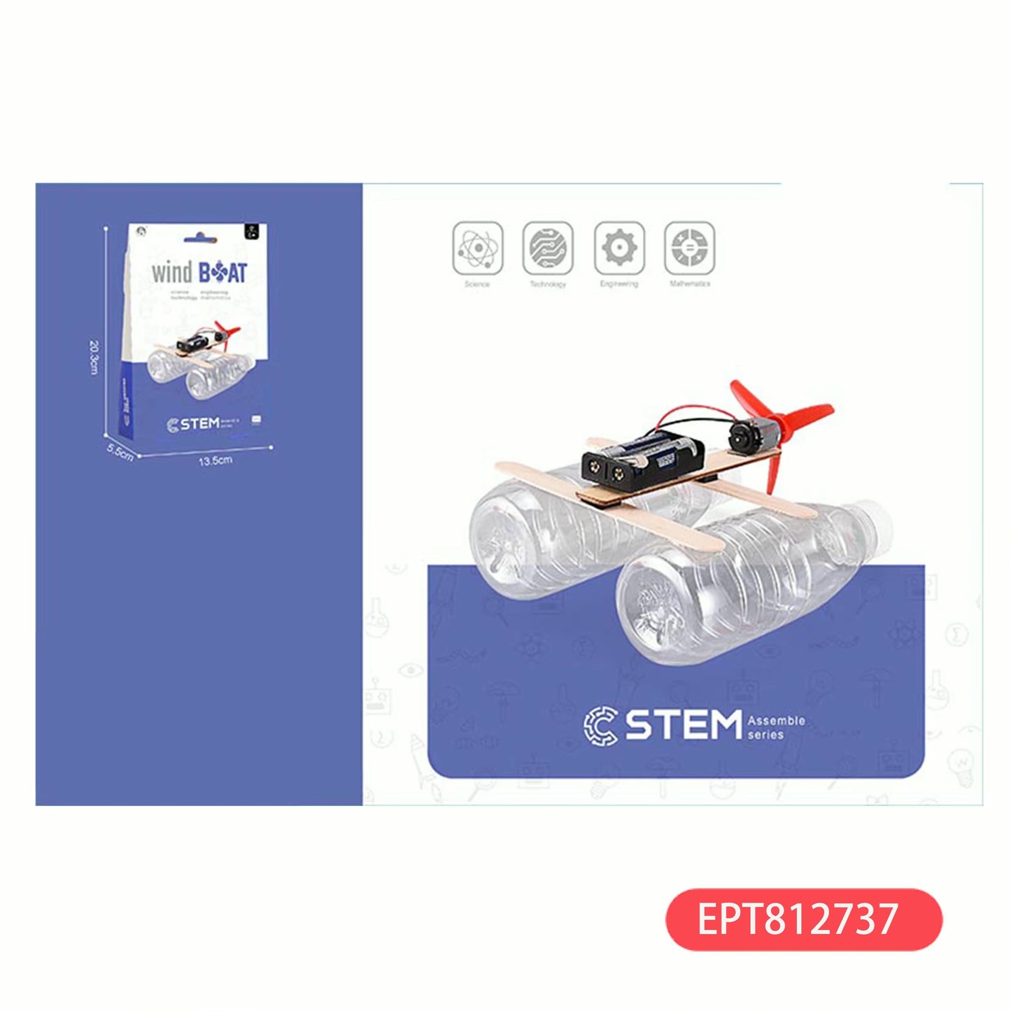 DIY Wooden Wind Boat – Battery-Powered STEM Craft Kit