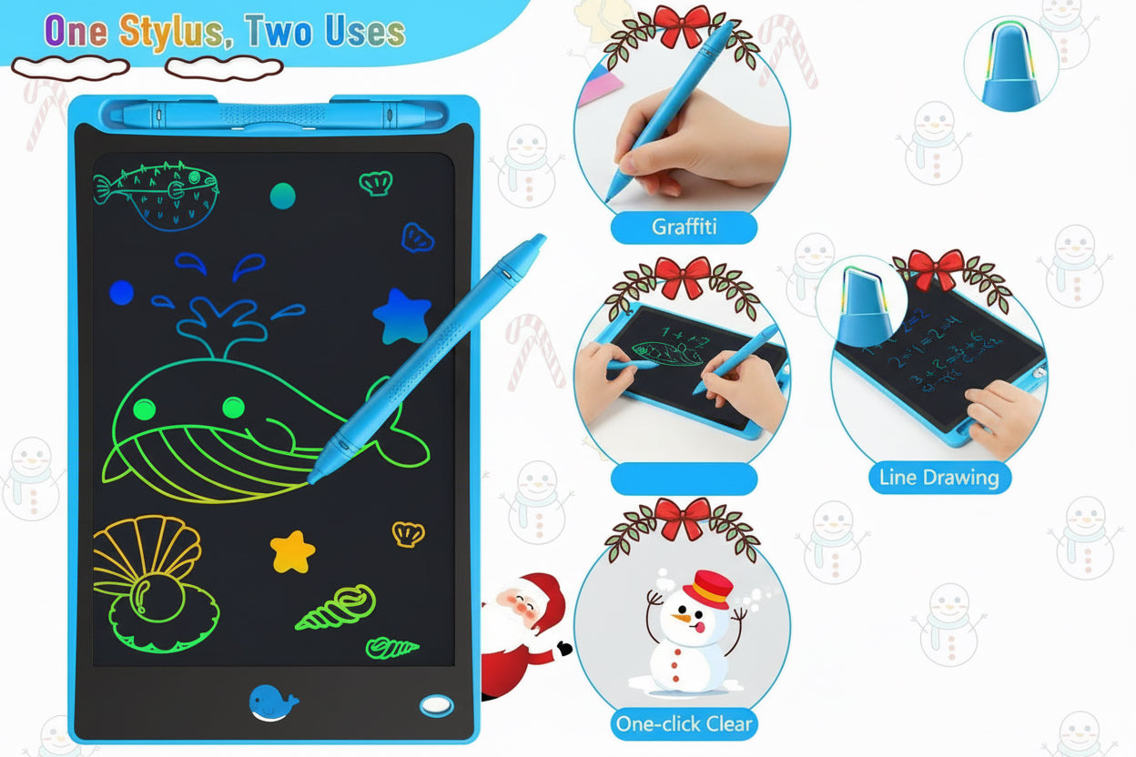 12-Inch LCD Colorful Writing Tablet – Reusable Drawing & Memo Board