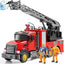 City Sprinkler Fire Truck – Aerial Ladder Toy Car with Water Spray