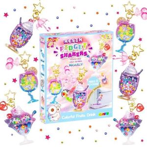 Noya Store Resin Fidget Shakers Colorful Fruits Drink DIY Craft Kit for Kids (Ages 6+)