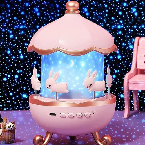Bunny’s 360° Carousel Night Light Projector | Ages Newborn+ | Master Sensory Calibration & Circadian Comfort