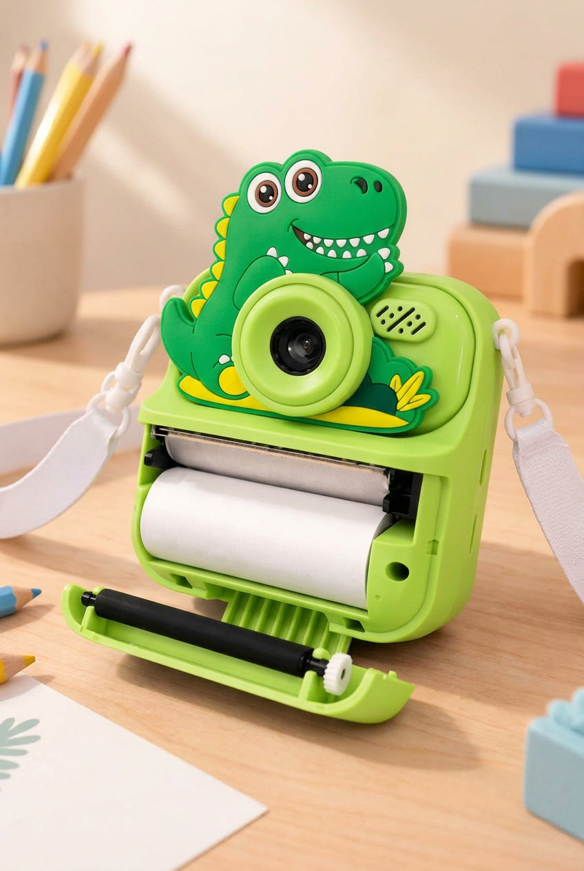 Children's Fun Instant Thermal Print Camera (Dinosaur & Unicorn Edition)