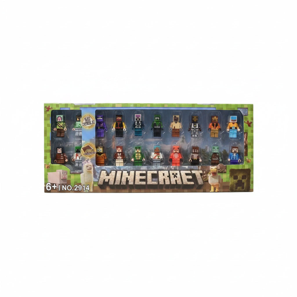 Minecraft Minifigures Block Action Figures Set for Kids (Ages 6+ Years)