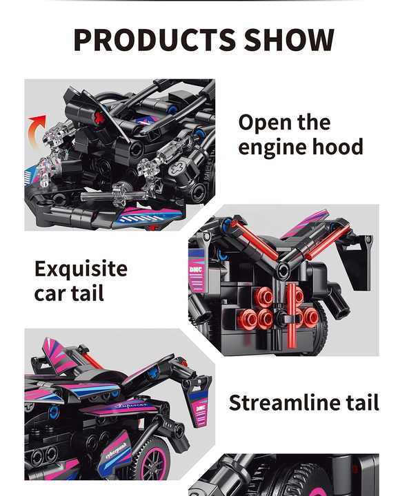 Cyberpunk RC Building Lego Car Set | Ages 6+ | Advance Engineering & Problem-Solving