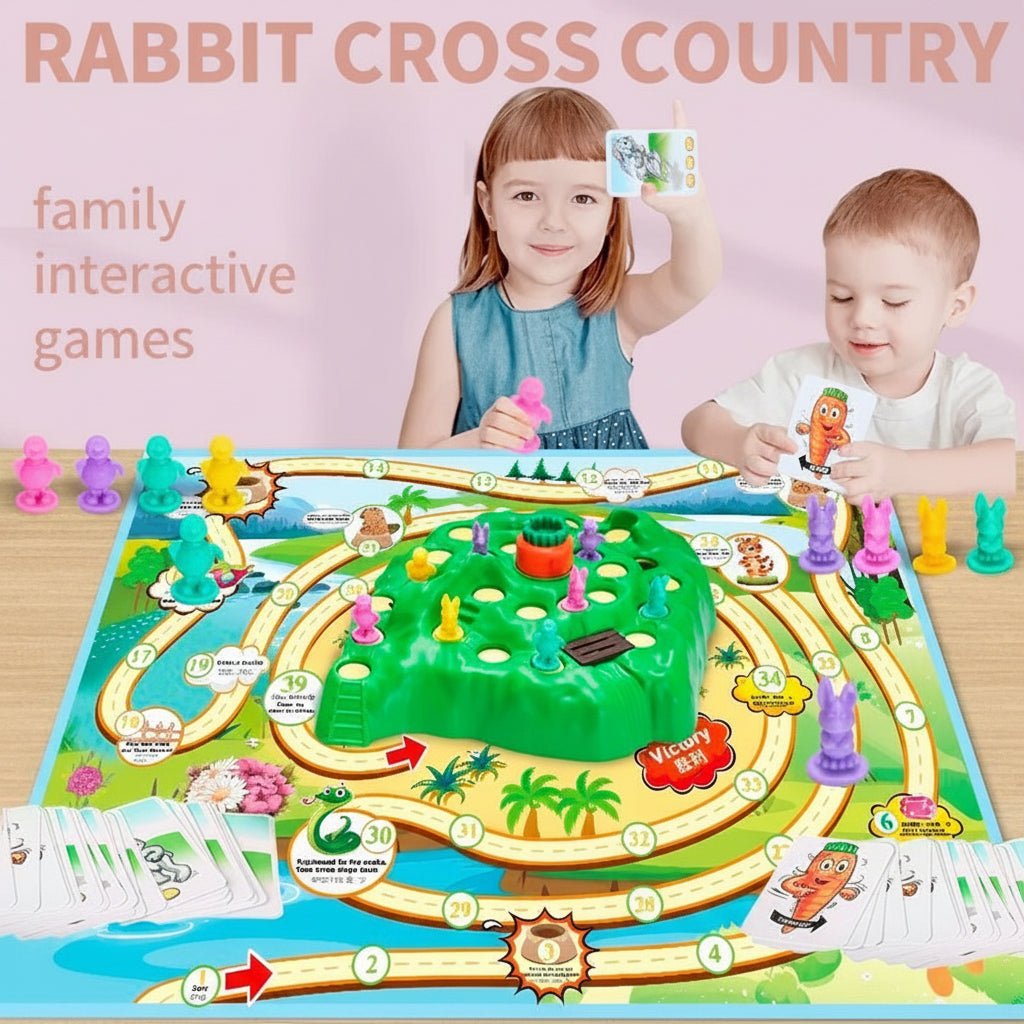 Rabbit Race to the Carrot Board Game | Ages 4+ | Boost Strategy & Social Skills