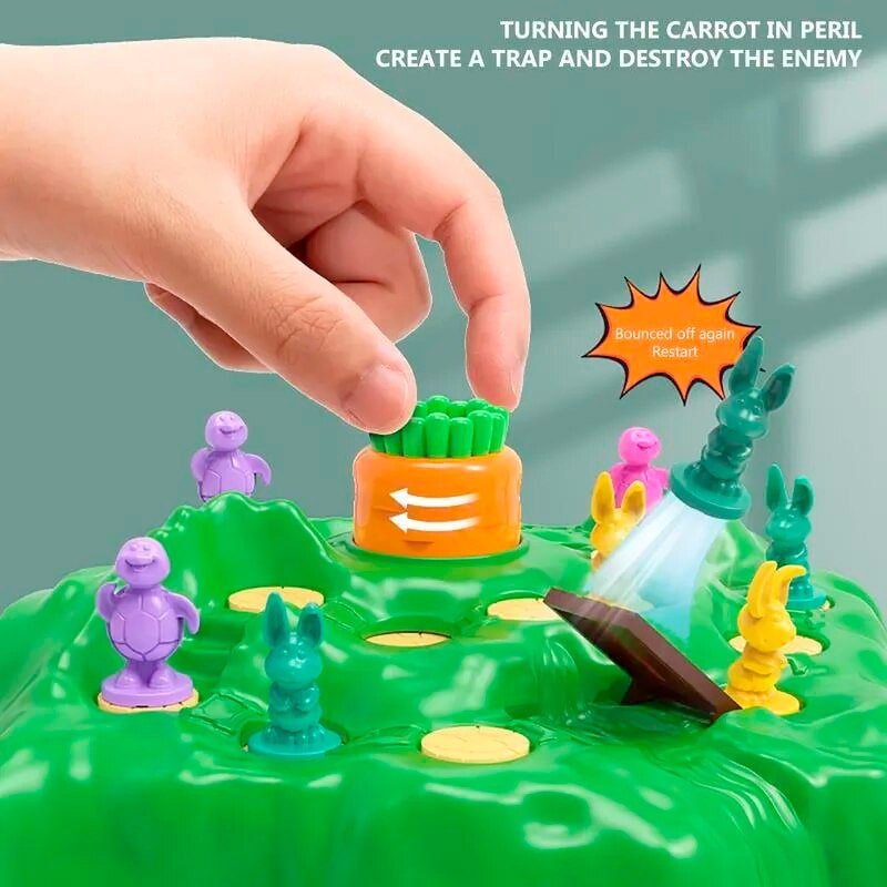 Rabbit Race to the Carrot Board Game | Ages 4+ | Boost Strategy & Social Skills