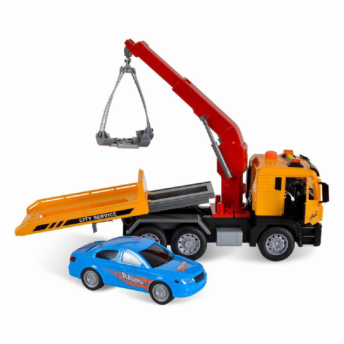 Friction-Powered Tow Truck & Car Set | Ages 3+ | Spark Heroic Rescue Play & Motor Skills