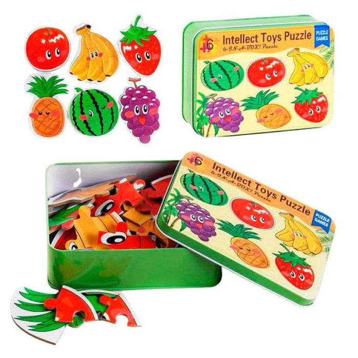 Intellect Toys Puzzle 6 in A Box - Fruits