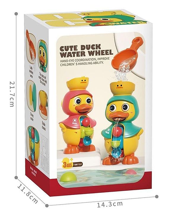 Cute Duck Kinetic Water Bath Wheel | Ages 3+ | Master Hydrodynamics & Fluid Cause-and-Effect