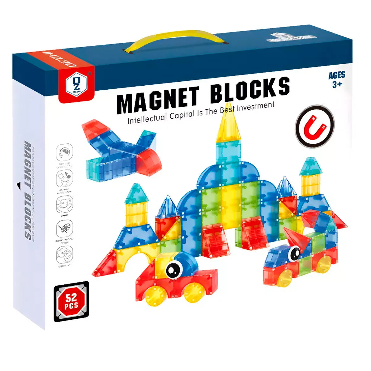Magnetic Building Blocks – 52 Pieces Creative Construction Set