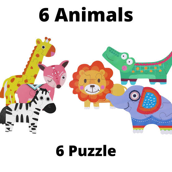 My First Puzzle 6-in-a-Box! Animals – Animal Puzzle Set