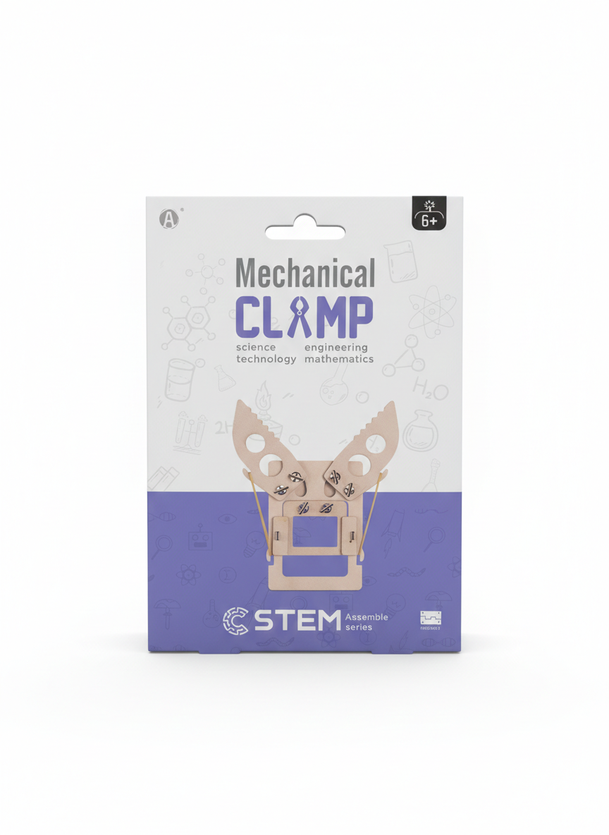 DIY Mechanical Clamp – Wooden STEM Assembly Kit for Junior Engineers