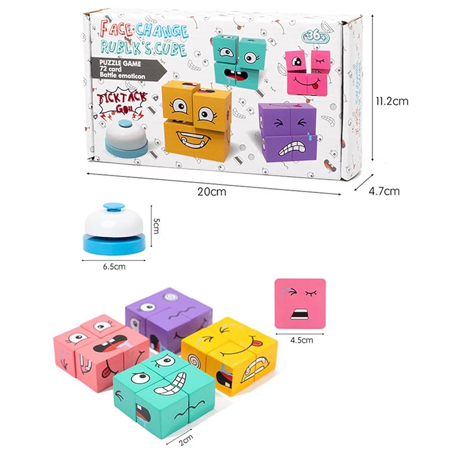 Face change challenge cubes