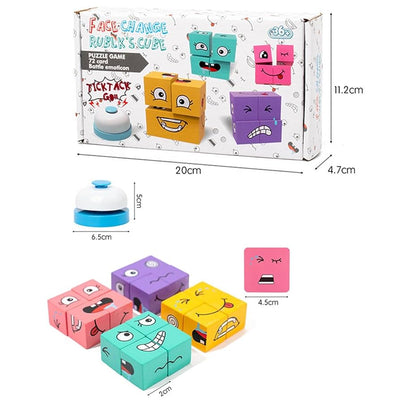 Face change challenge cubes