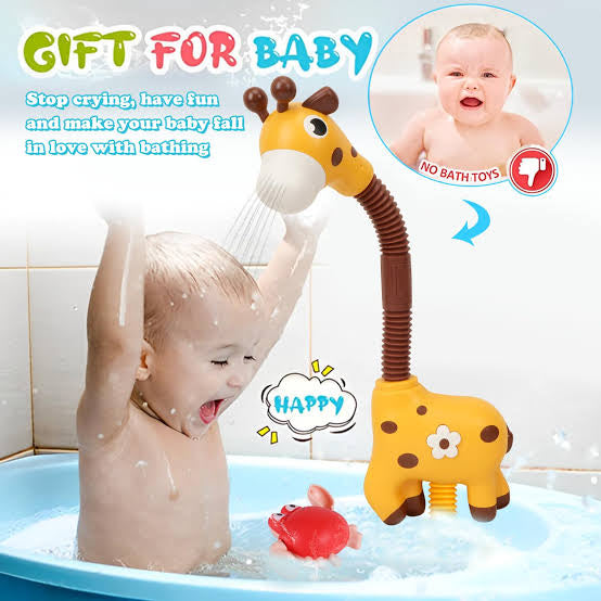 Giraffe Baby Bath Shower Head Toy – Electric Water Pump