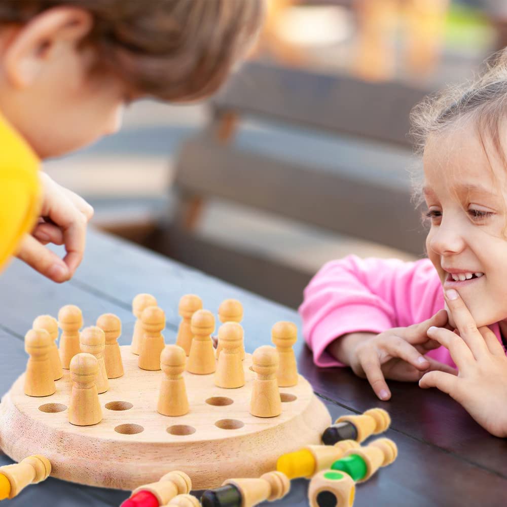 Wooden Memory Match Stick Chess Game