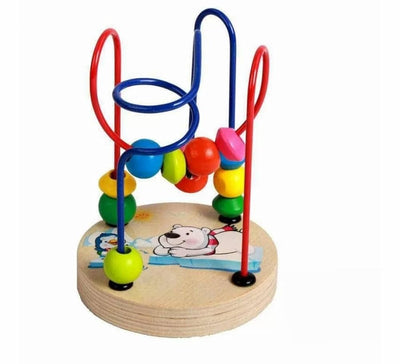 Montessori wooden small circulating bead toy